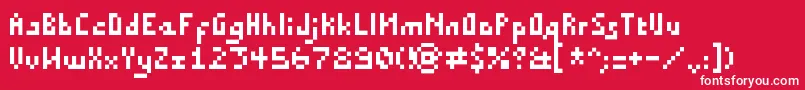 Draconianpixelsminimal Font – White Fonts on Red Background