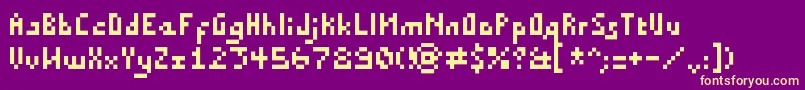 Draconianpixelsminimal Font – Yellow Fonts on Purple Background