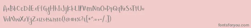 Więcej informacji o czcionce BmdLovegood Czcionka BmdLovegood – szare czcionki na różowym tle