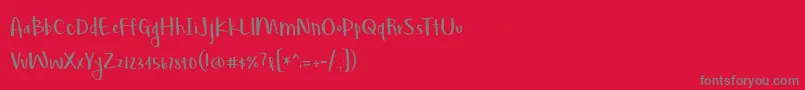 BmdLovegood Font – Gray Fonts on Red Background