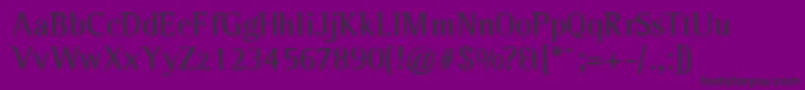 Шрифт Leftistmonoserif – чёрные шрифты на фиолетовом фоне
