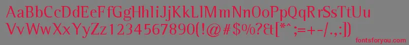 Leftistmonoserif Font – Red Fonts on Gray Background