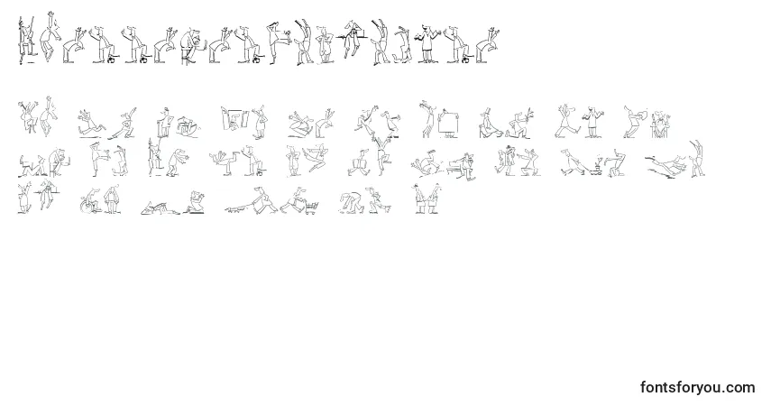 Fuente MaennekenLtOutline - alfabeto, números, caracteres especiales