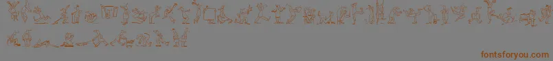MaennekenLtOutline Font – Brown Fonts on Gray Background