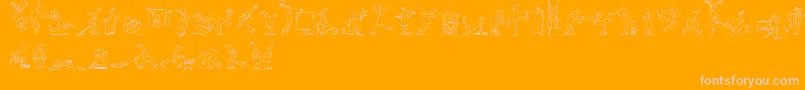 Więcej informacji o czcionce MaennekenLtOutline Czcionka MaennekenLtOutline – różowe czcionki na pomarańczowym tle