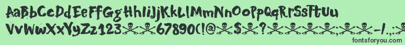 DkMotleyCrew Font – Black Fonts on Green Background