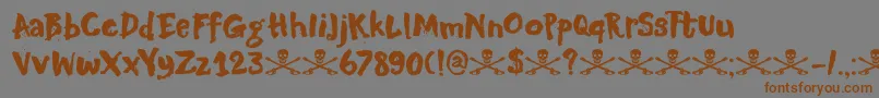 DkMotleyCrew Font – Brown Fonts on Gray Background
