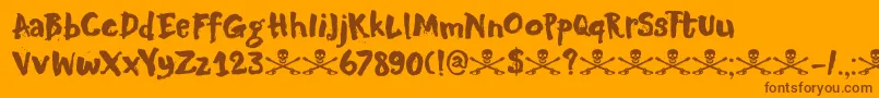 DkMotleyCrew Font – Brown Fonts on Orange Background
