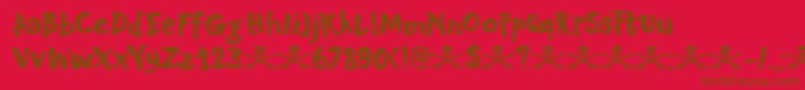 DkMotleyCrew Font – Brown Fonts on Red Background