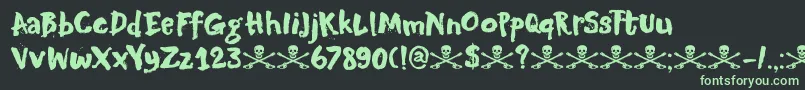 fuente DkMotleyCrew – Fuentes Verdes Sobre Fondo Negro