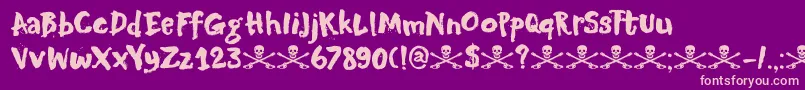 DkMotleyCrew Font – Pink Fonts on Purple Background