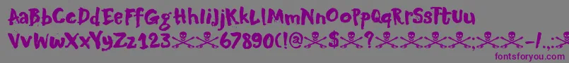 DkMotleyCrew Font – Purple Fonts on Gray Background