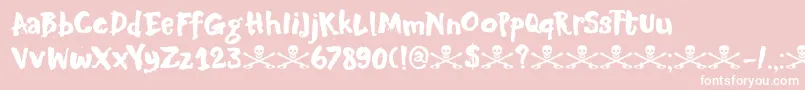 DkMotleyCrew Font – White Fonts on Pink Background
