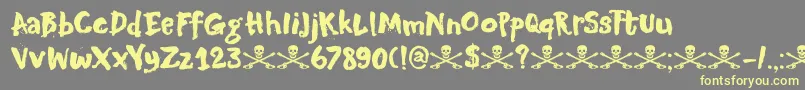 DkMotleyCrew Font – Yellow Fonts on Gray Background