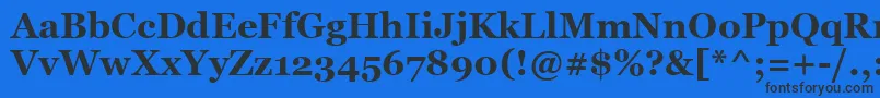 VaniBold Font – Black Fonts on Blue Background