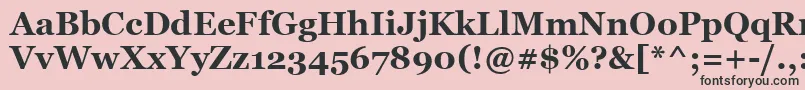 フォントVaniBold – ピンクの背景に黒い文字