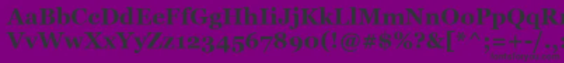 VaniBold-Schriftart – Schwarze Schriften auf violettem Hintergrund