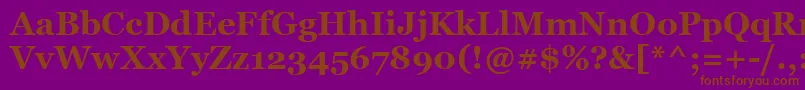 VaniBold Font – Brown Fonts on Purple Background
