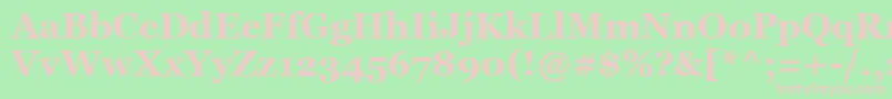 VaniBold Font – Pink Fonts on Green Background