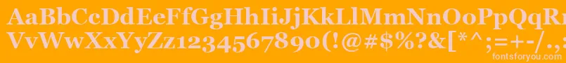 フォントVaniBold – オレンジの背景にピンクのフォント