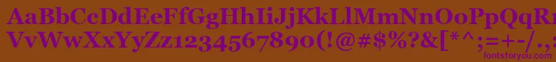 VaniBold Font – Purple Fonts on Brown Background