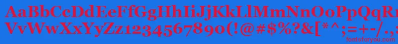 VaniBold Font – Red Fonts on Blue Background