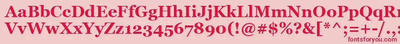 VaniBold Font – Red Fonts on Pink Background