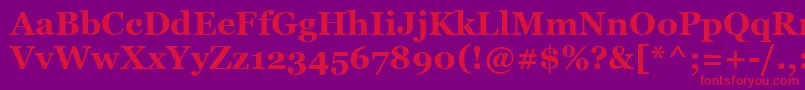 VaniBold Font – Red Fonts on Purple Background