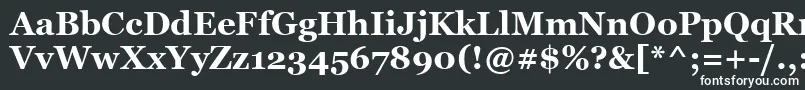 VaniBold-fontti – valkoiset fontit mustalla taustalla