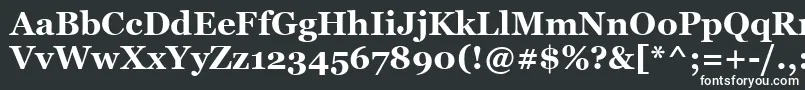 フォントVaniBold – 黒い背景に白い文字