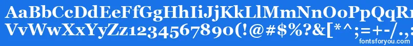 フォントVaniBold – 青い背景に白い文字