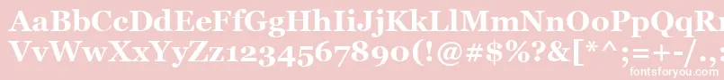 VaniBold Font – White Fonts on Pink Background