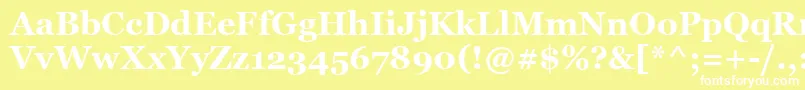 VaniBold Font – White Fonts on Yellow Background