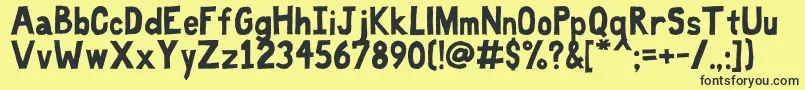 FatFreeSolid Font – Black Fonts on Yellow Background