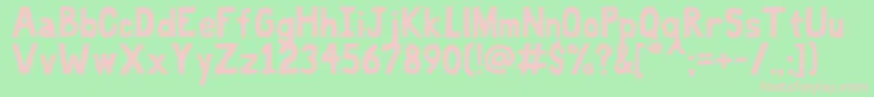 FatFreeSolid Font – Pink Fonts on Green Background