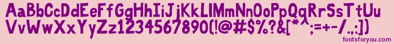 FatFreeSolid Font – Purple Fonts on Pink Background