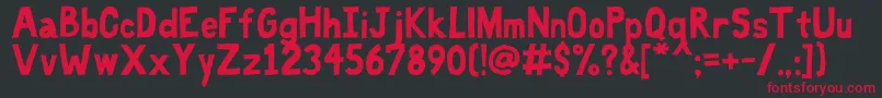 FatFreeSolid Font – Red Fonts on Black Background