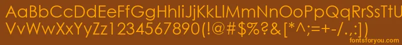 Gothic0 Font – Orange Fonts on Brown Background