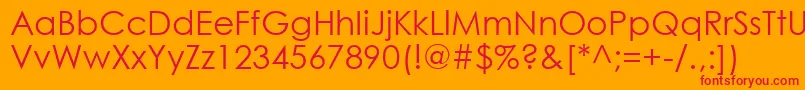 Gothic0 Font – Red Fonts on Orange Background