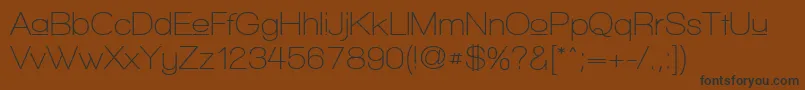 Czcionka WalkwayUpperSemibold – czarne czcionki na brązowym tle