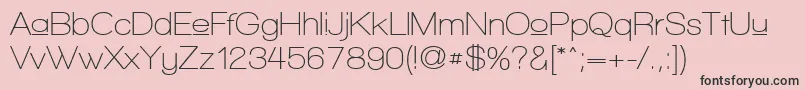 WalkwayUpperSemibold-fontti – mustat fontit vaaleanpunaisella taustalla