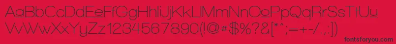 フォントWalkwayUpperSemibold – 赤い背景に黒い文字