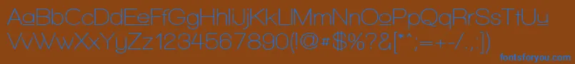 WalkwayUpperSemibold-fontti – siniset fontit ruskealla taustalla