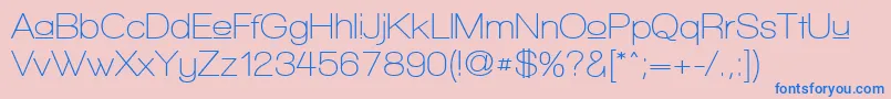 フォントWalkwayUpperSemibold – ピンクの背景に青い文字