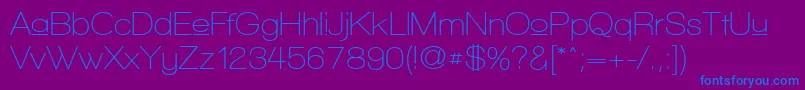 WalkwayUpperSemibold-fontti – siniset fontit violetilla taustalla