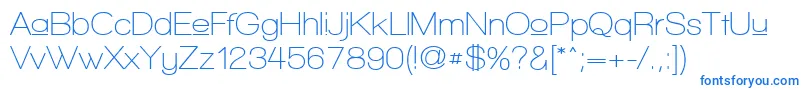 WalkwayUpperSemibold-fontti – siniset fontit valkoisella taustalla