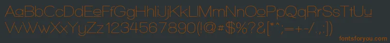 WalkwayUpperSemibold-fontti – ruskeat fontit mustalla taustalla