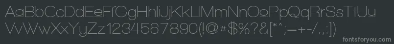 WalkwayUpperSemibold-fontti – harmaat kirjasimet mustalla taustalla