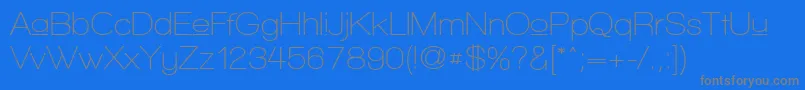 Czcionka WalkwayUpperSemibold – szare czcionki na niebieskim tle