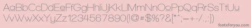 WalkwayUpperSemibold-fontti – harmaat kirjasimet vaaleanpunaisella taustalla